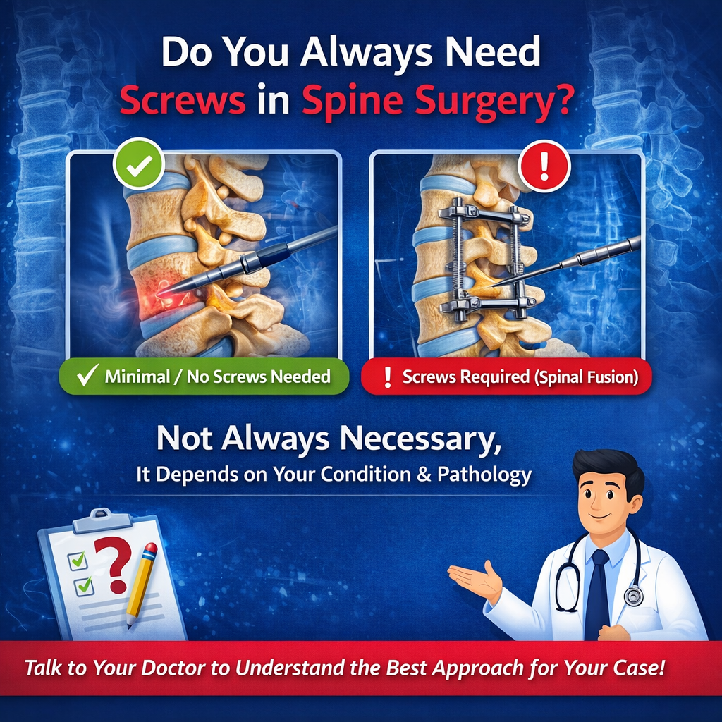 Do you always need to put screws in my spine if I undergo spine surgery?